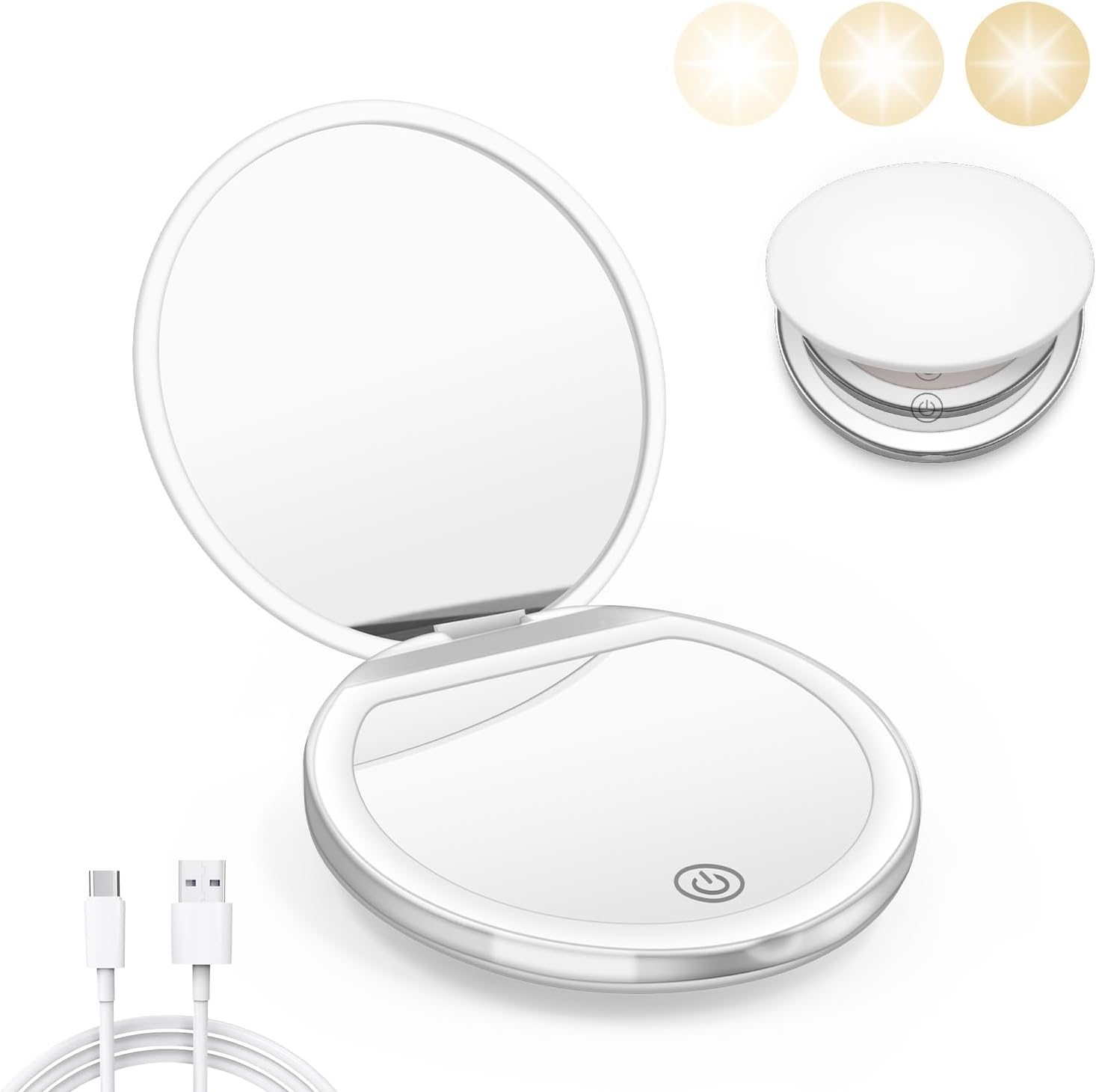 Kakuje Compact Mirror with Light, 1X/3X Magnification LED Pocket Mirror with ... - Picture 11 of 14