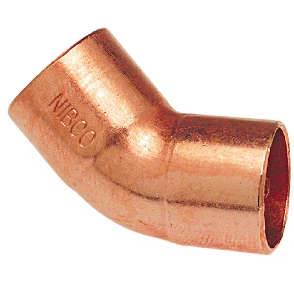1 In. Copper Pressure 45-Degree Cup X Cup Elbow Fitting