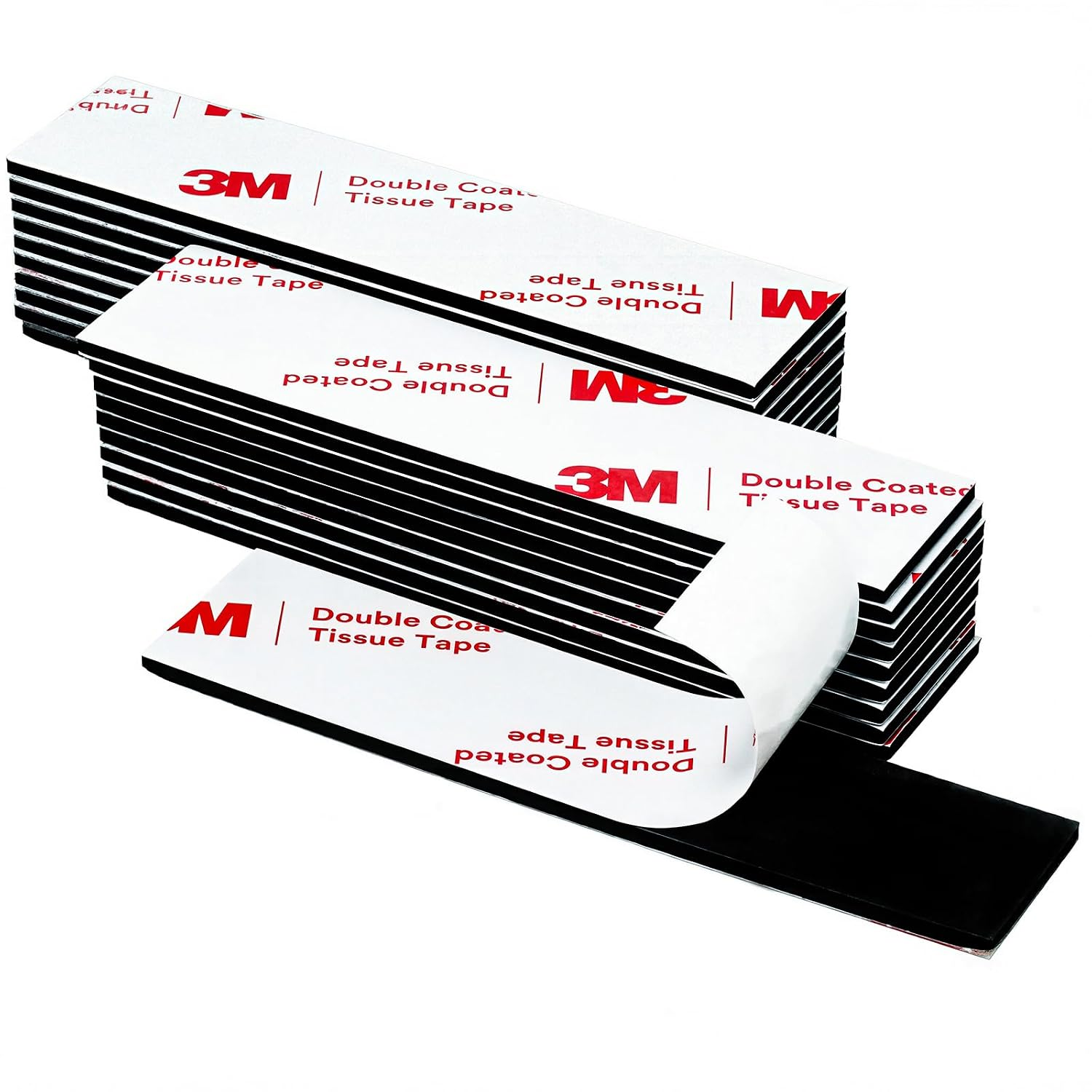 3M Double Sided Tape Heavy Duty 1''X4'', 20Pcs Removable Mounting Foam Tape No Residue, Pre-Cut Double Sided Adhesive Pads Extra Strong for Walls Picture Car Decor Home Office Crafts Poster