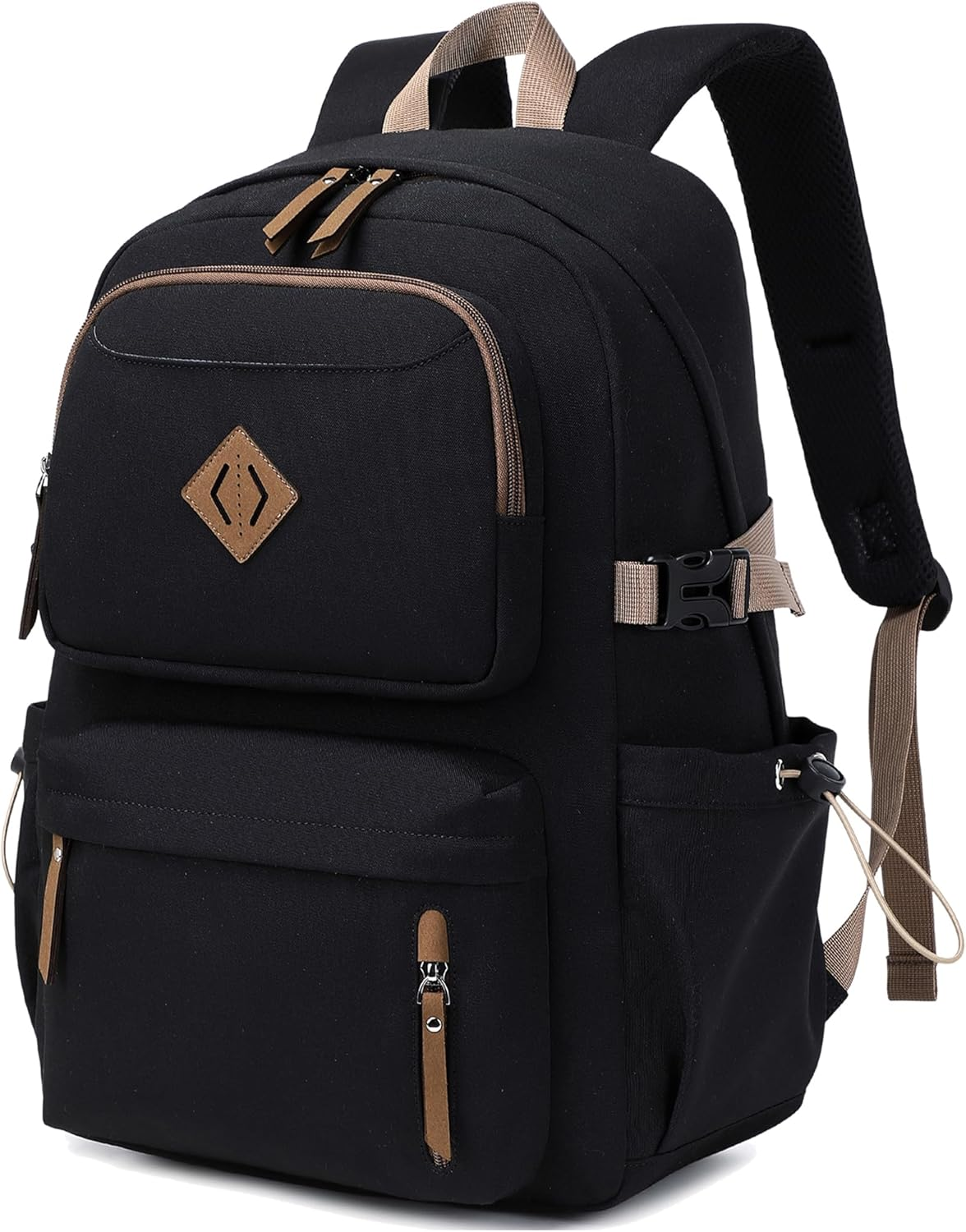 Laptop Backpack 15.6 Inch anti Theft Travel Backpacks for Men and Women Large College Bookbag Work Business Daypack Middle High School Bag for Girls Boys Teens Students Black