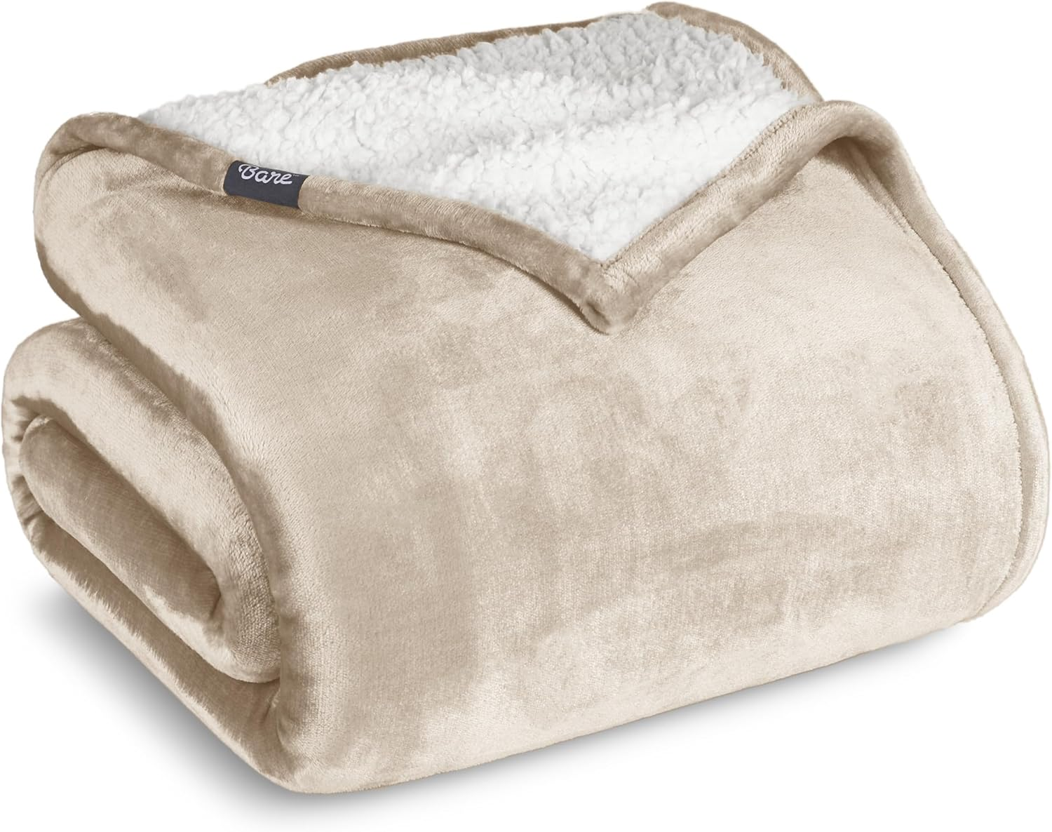 Manta Polar de Sherpa Doble XL Cama Sofa de Ligera Suave Reversible Ostra