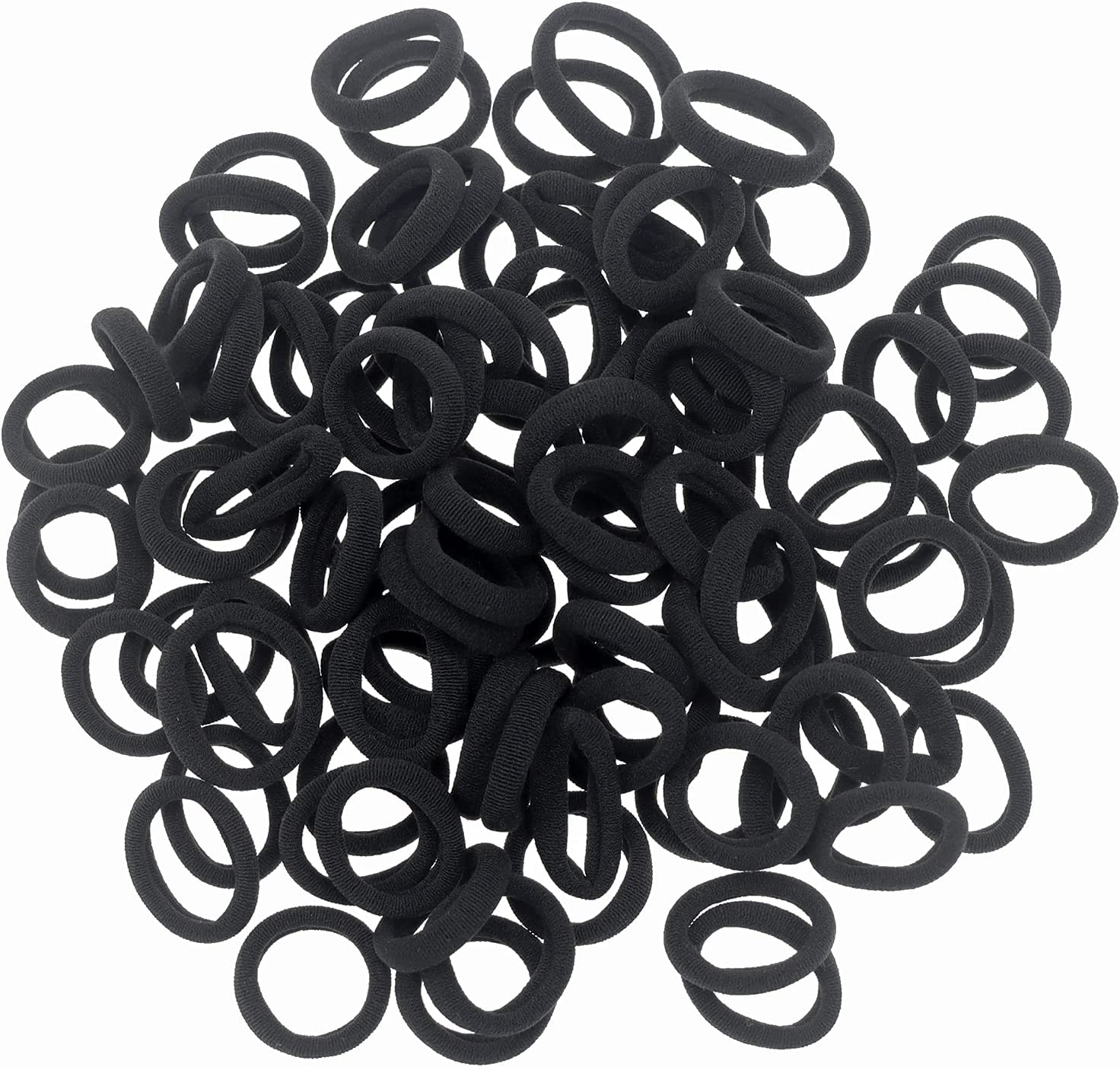 100 Pack Pink Color Nylon Elastics Hair Bands for Baby Girls' Small Hair Ropes - Picture 10 of 16
