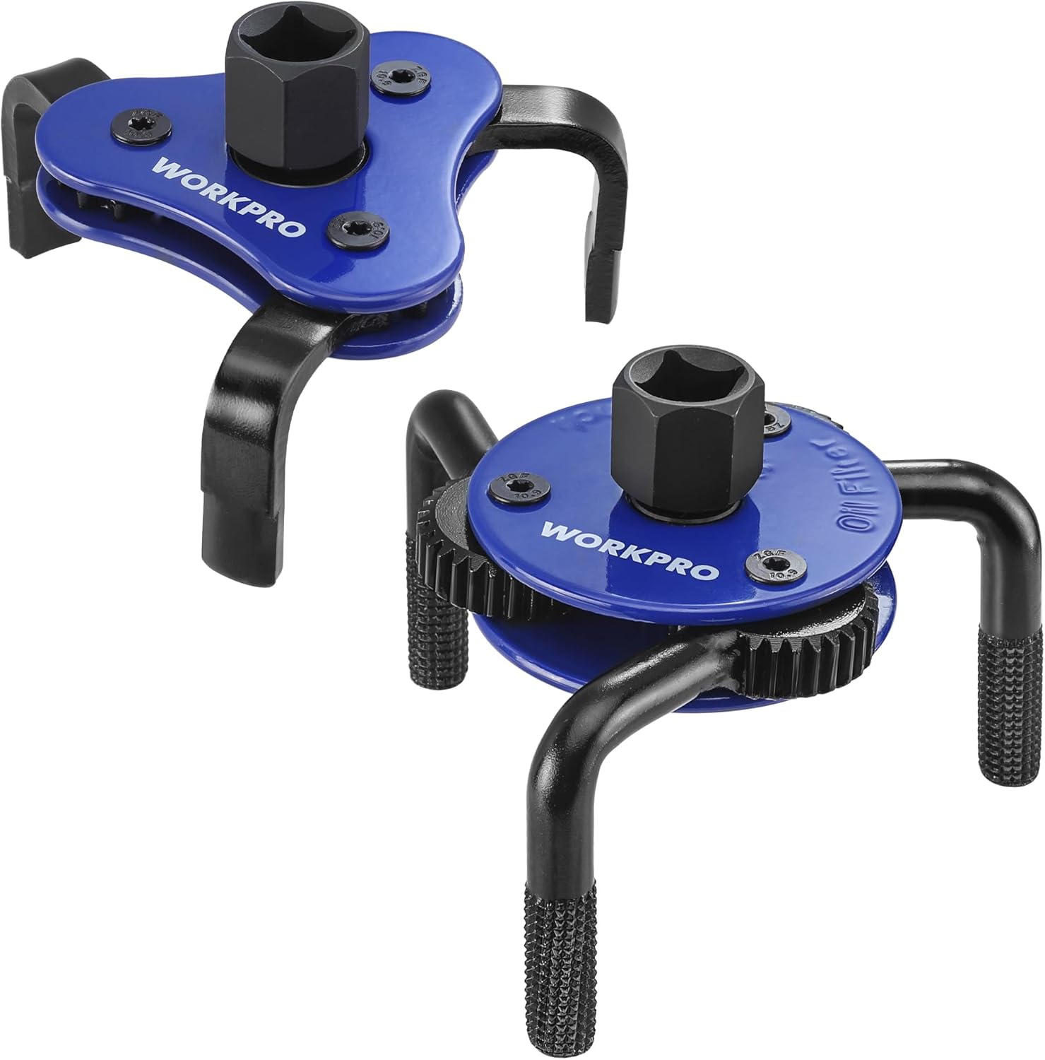 2-Pack Universal Oil Filter Wrench Adjustable, 3 Jaw Oil Filter Removal Tool, Oil Filter Change Set, Ideal for Engine Filters, Conduit, & Fittings