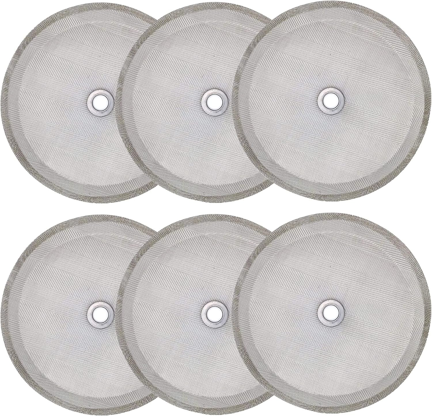 6 Pieces French Press Filters Screen, 4 Inch Stainless Steel Mesh Screen and Replacement Parts for French Press Coffee Maker 1000 ml, 34 Oz, 8 Cup