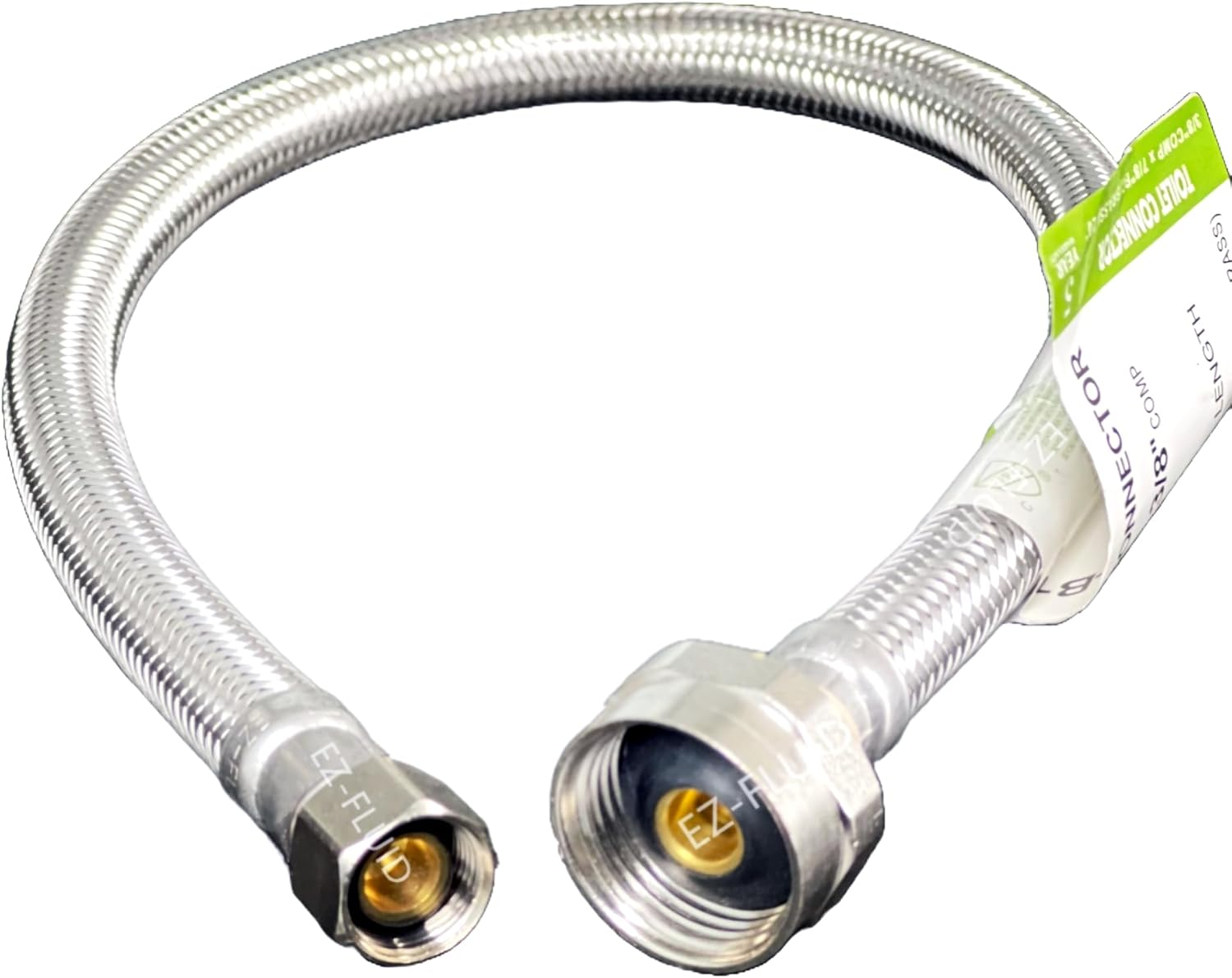 1 16-Inch Metal Nut Toilet Water Supply Connector,3/8 Compression X 7/8 Femal...