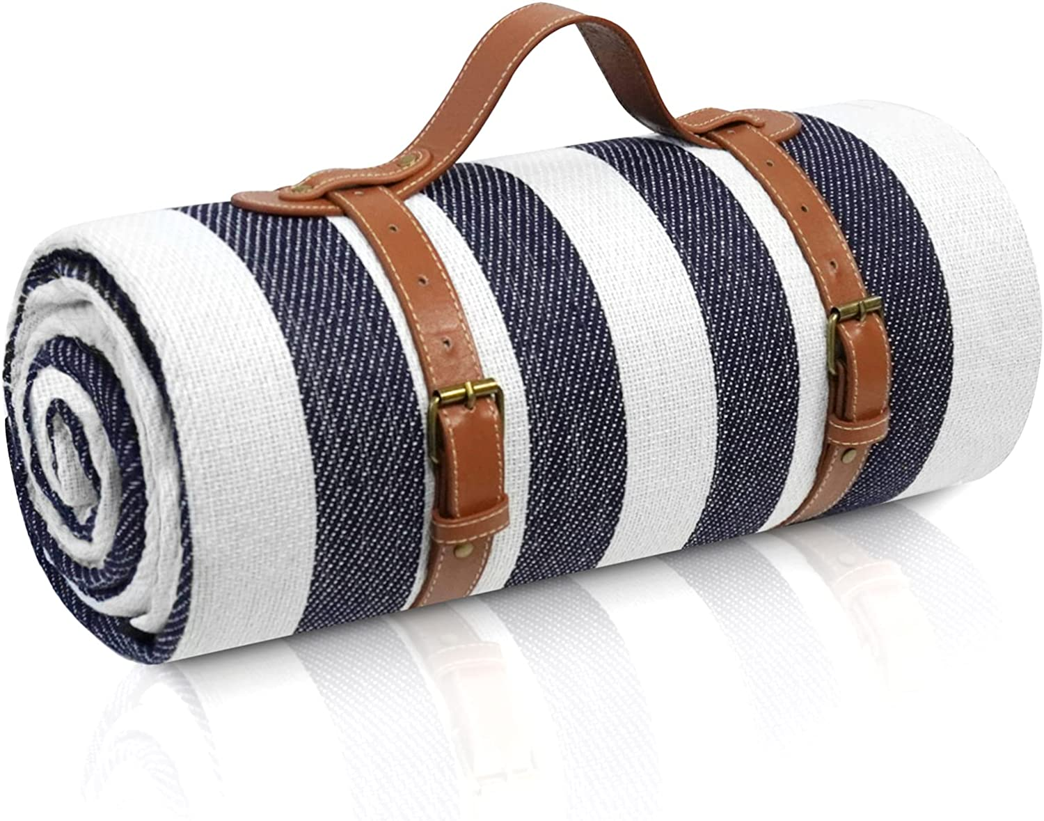 Picnic Blanket Waterproof Extra Large 80” X 80”，3 Layers Beach Mat Blanket Foldable, Outdoor Sandproof Picnic Mat for Camping Park and Beach, Grass/Water Resistant