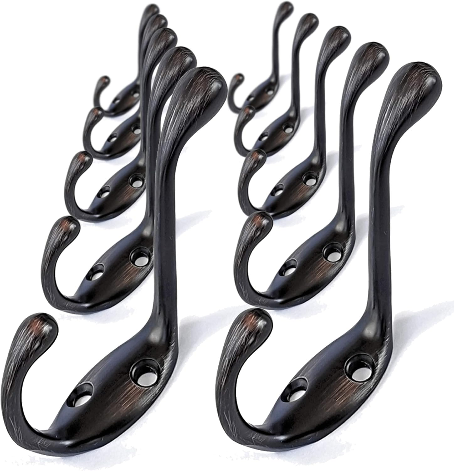 Heavy Duty Metal Decorative Dual Coat Hook Type-2 / Hat Hook - Wall Mounted (0.7