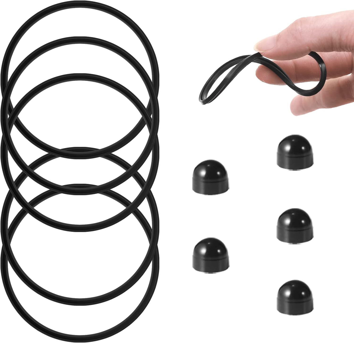 Seal Replacement and Rubber Stopper for Contigo Snapseal Coffee Travel Mug, 10 Pack Silicone Sealing Ring Stopper Lid, 5* Seal and 5* Stopper (SET55)