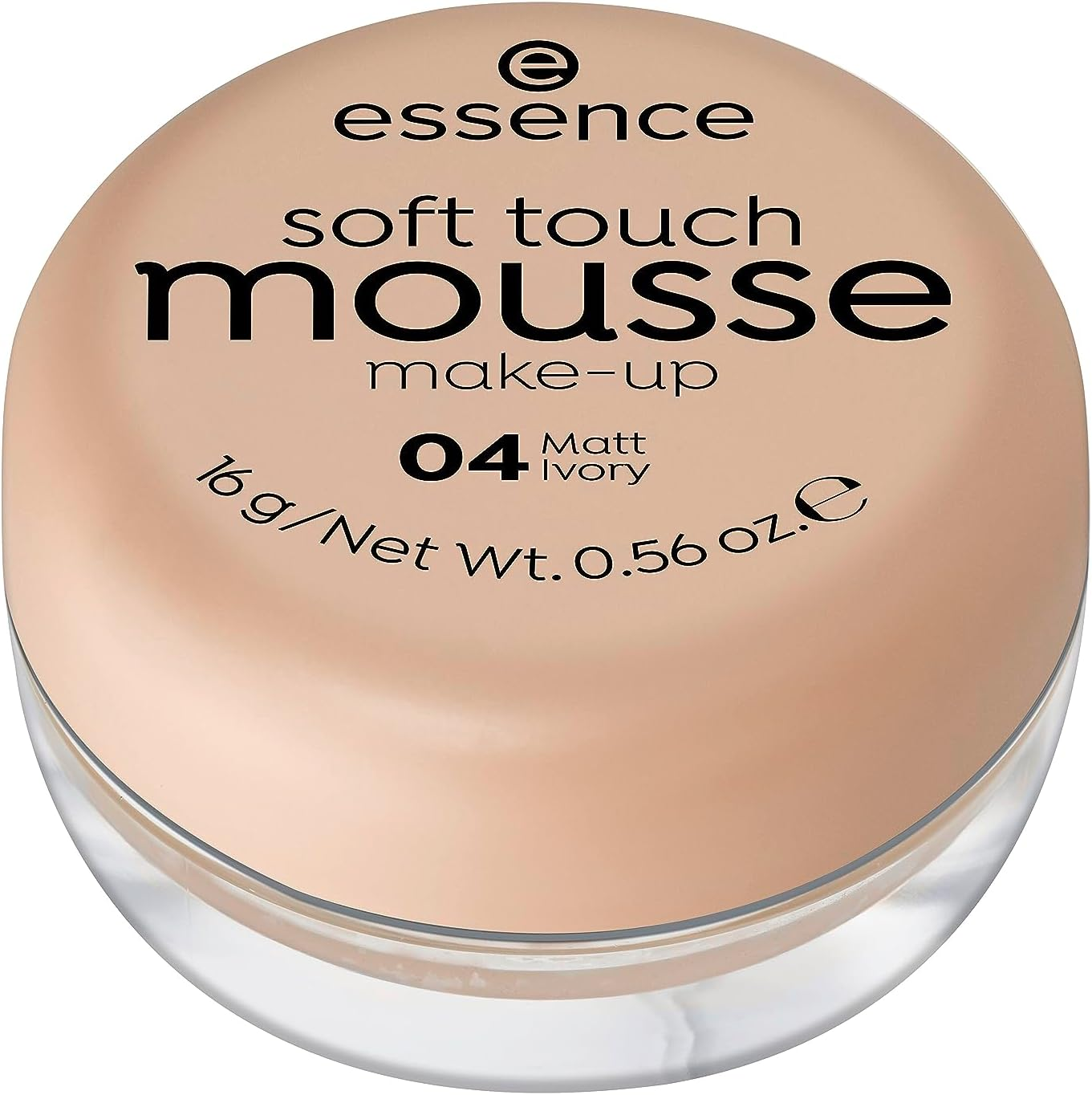 Essence Soft Touch Mousse Make-Up, Foundation, No. 04 Matt Ivory, Nude for Combination Skin, for Blemished Skin, Matte, Vegan, Perfume, Alcohol-Free (16 G)