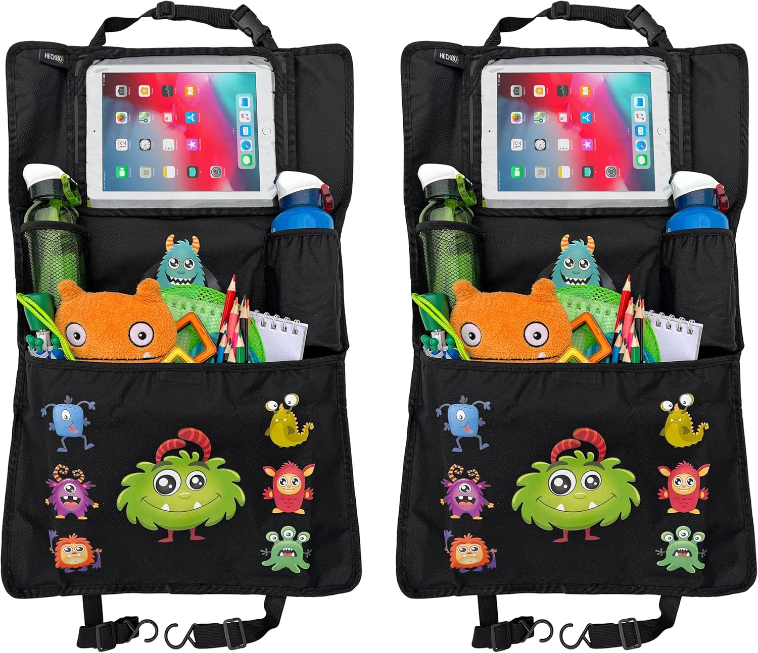 2X Kinder Auto Organizer Mit Verstellbarer Tablet Tasche Mit Touch Folie Für Bis 20