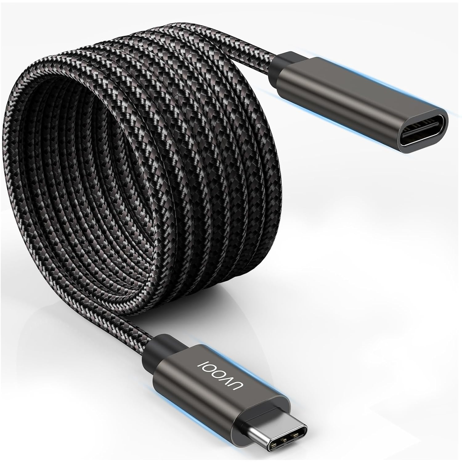 USB C Extension Cable 10FT, USB C Extender Cord Male to Female USB 3.2 Type C 100W Fast Charging & Sync 10Gbps for Mobile Phone, Macbook/Air/Pro, Ipad Pro/Mini, Dell XPS Surface and More