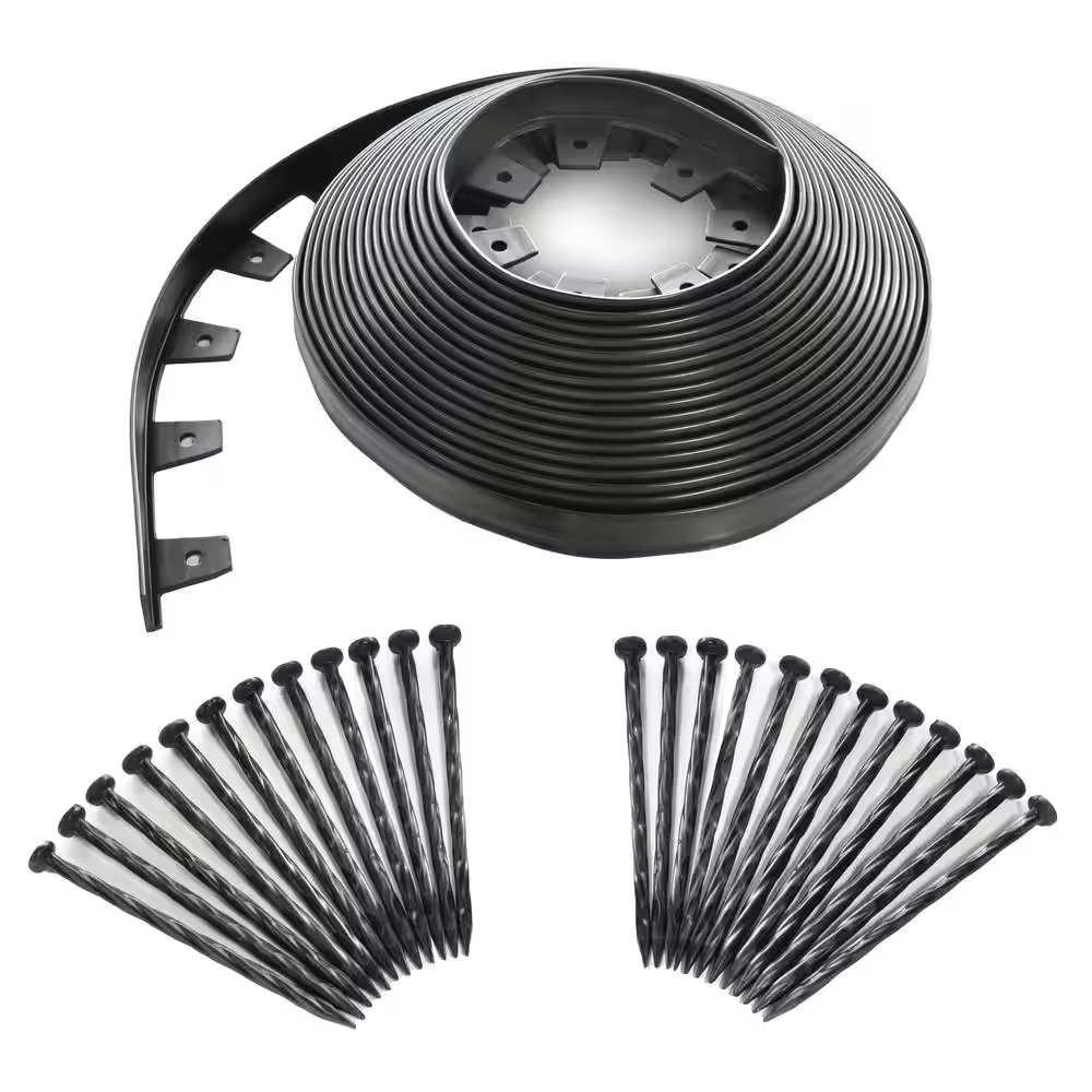 60 Ft. No-Dig Plastic Landscape Edging Kit
