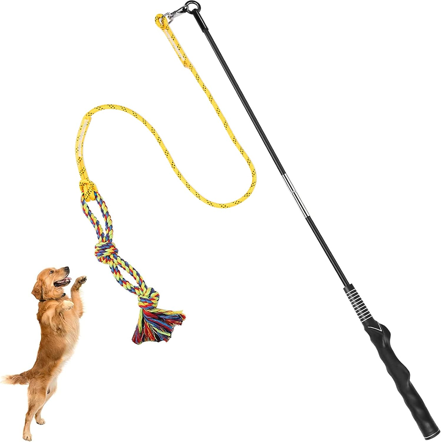 DIBBATU Flirt Pole for Dogs, Interactive Dog Toys Large Medium Small Dogs Cha... - Picture 1 of 1