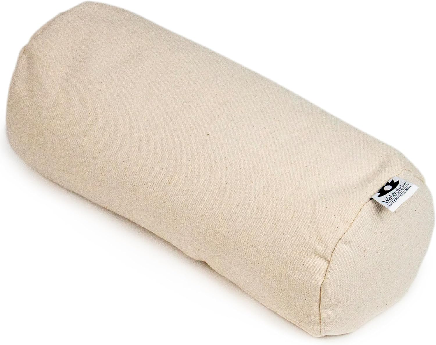 Buckwheat Neck Bolster Pillow, Husk Cervical Sleep Roll (Natural White)