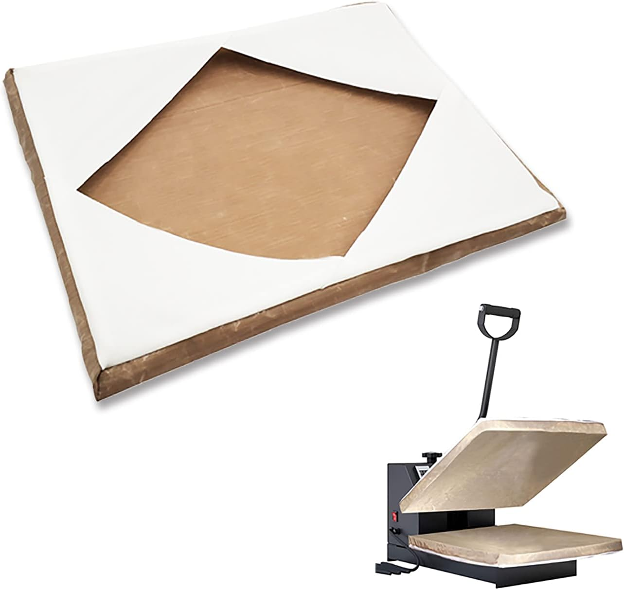 Heat Press Platen Wrap Cover 16X20 Inch, Non-Stick Heat Resistant Teflon Protector for Protecting Heat Pressing Machine Plate from Residue, Inks, Adhesives
