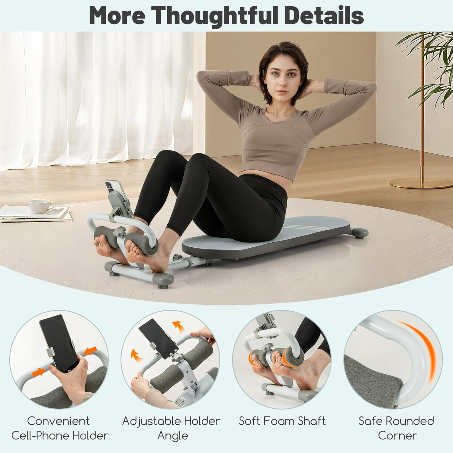 Costway Multifunctional Sit Up Bench, Workout Bench w/3 Gear Adjustable Angle... - Picture 8 of 14