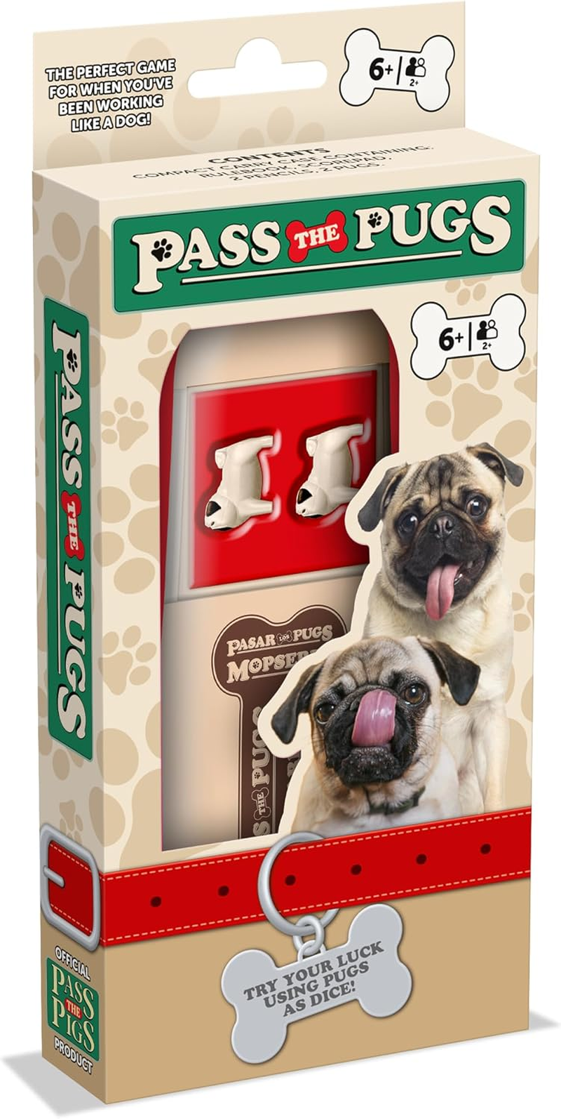 Pass the Pugs 3.0 Original Version - Bounce the Pugs and Score! - Fun Game for an Entire Family, Friends, Kids, Everyone! - 2+ Players Aged 6+