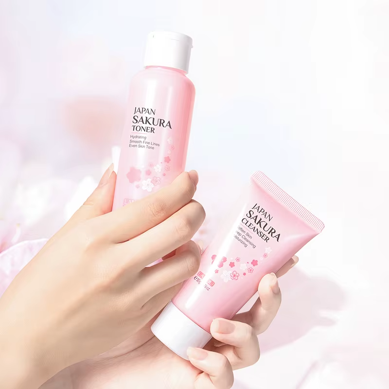 Private Label Anti-Acne Dark Spot Remover Face Toner Serum Skincare Set 5Pc Custom Whitening Niacinamide Vitamin C Inspired