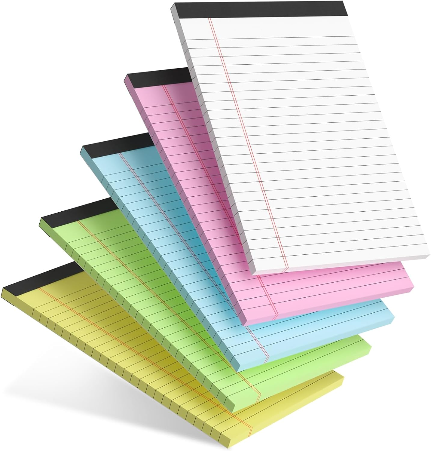 5 Pack Small Note Pads 5x8 Inch College Ruled Legal Pads For School 30 Sheets