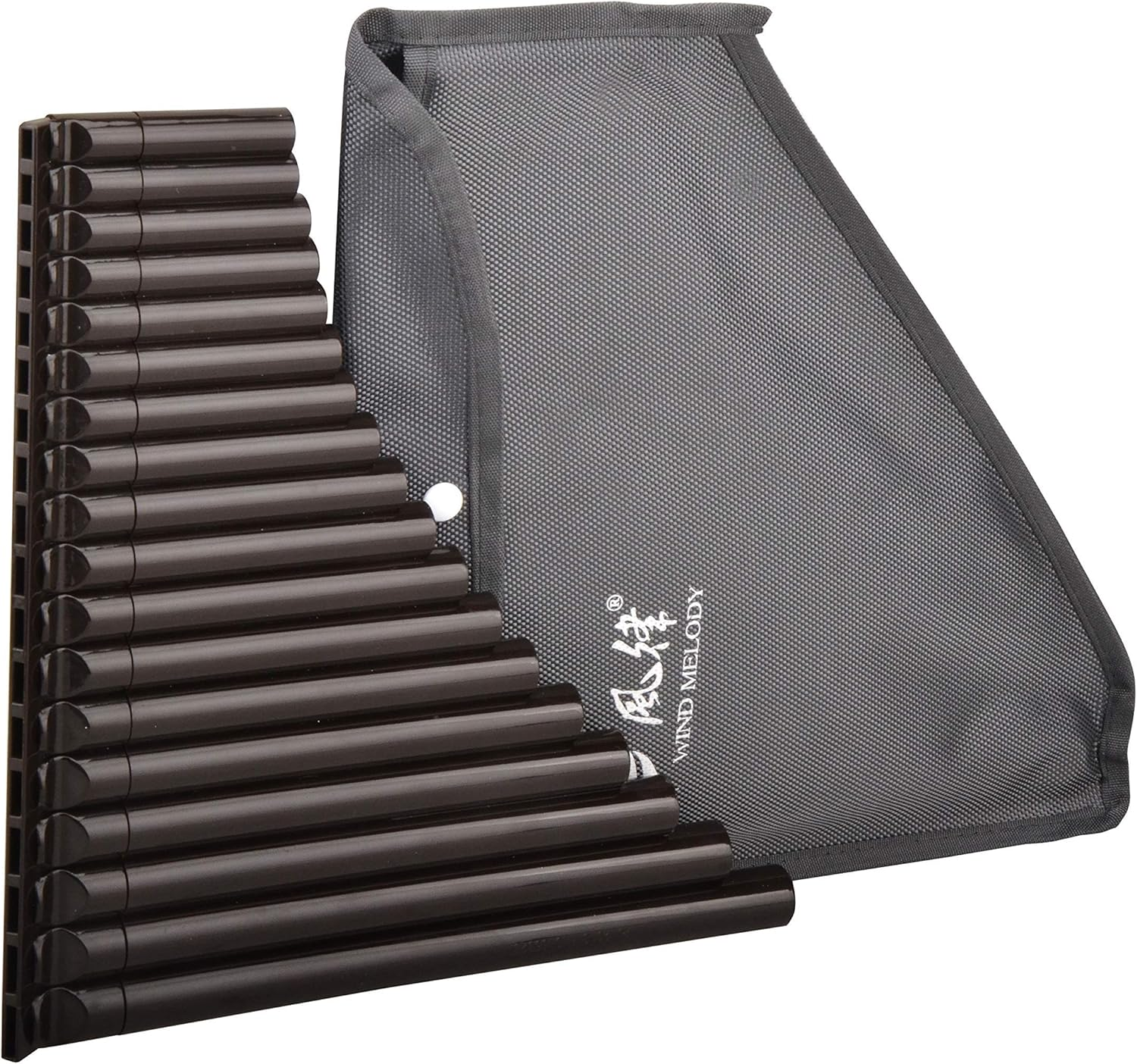 18 Pipes Eco-Friendly Resin C Tone Pan Flute for Beginner, Easy Learning (Dark Brown)…