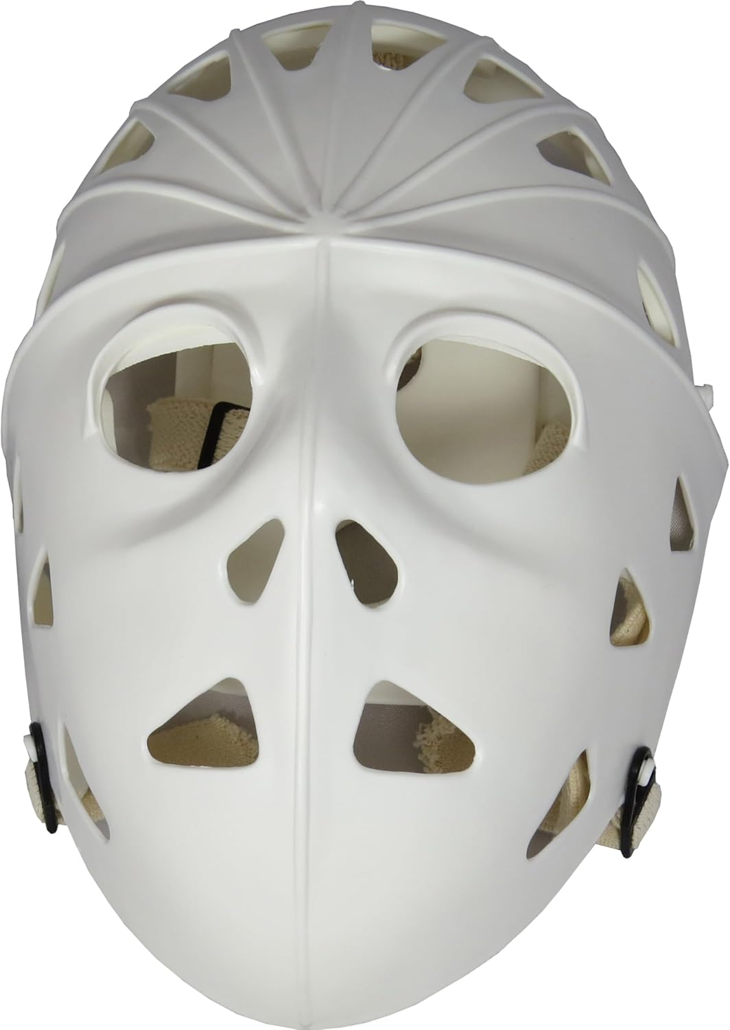Mylec Adult Street Hockey Goalie Mask - High-Impact - Ventilation Holes + Adjustable Straps (White, Large) - Street Hockey Only,Halloween Mask