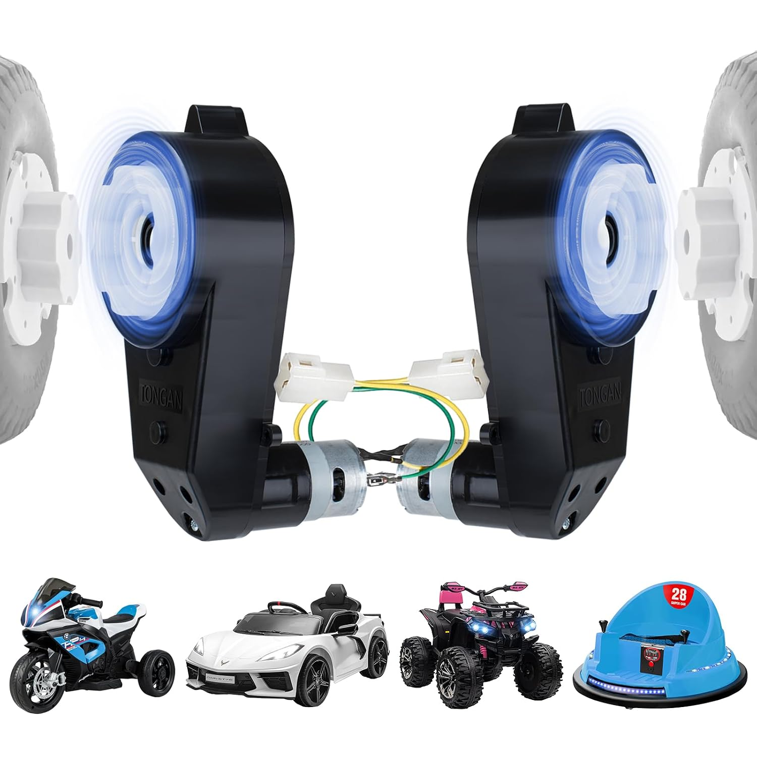 2Pcs 12V Motor Gearbox RS550 40000RPM