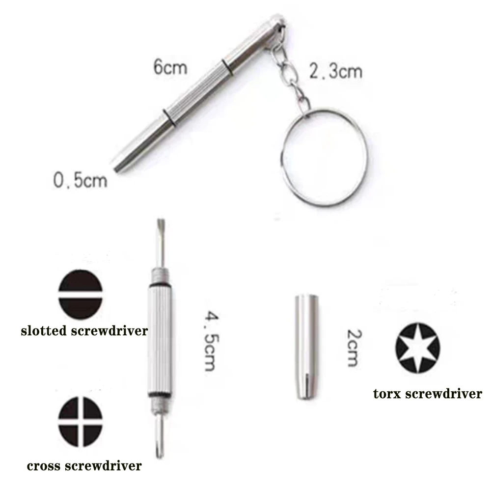 Screwdriver Kit Set Mini Portable Radish Head Screw Driver Transparent Handle Repair Hand Tools Precision Car Repair Small Screw