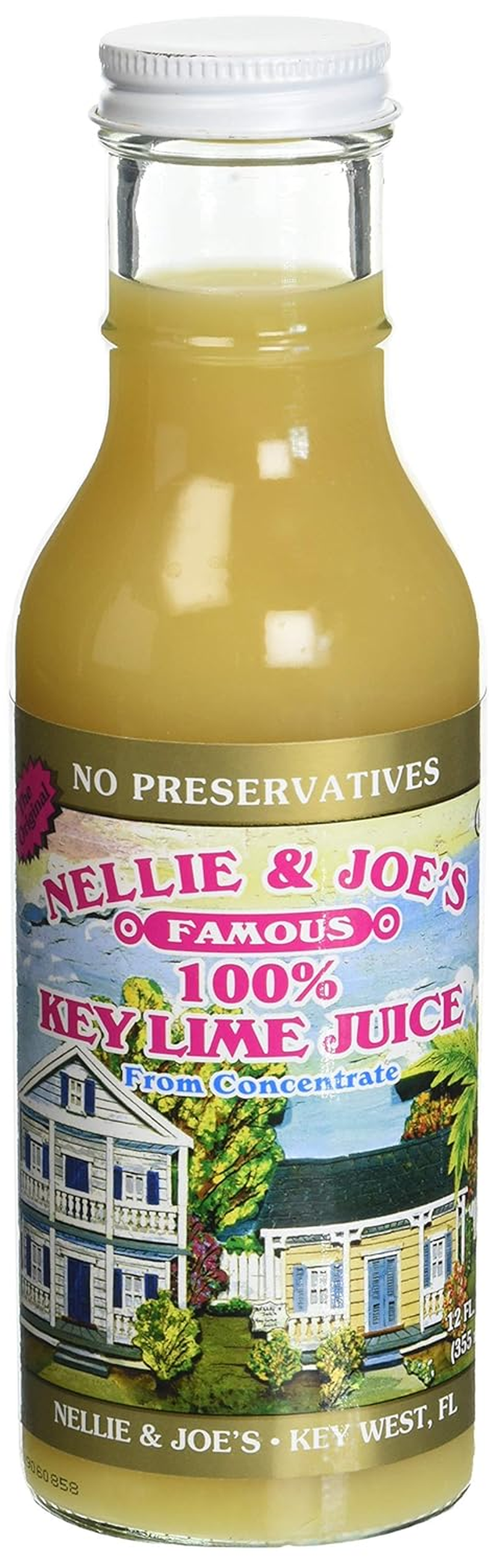           Nellie  and  Joe 'S  100%  Key  Lime  Juic   , 12Oz  Glass   