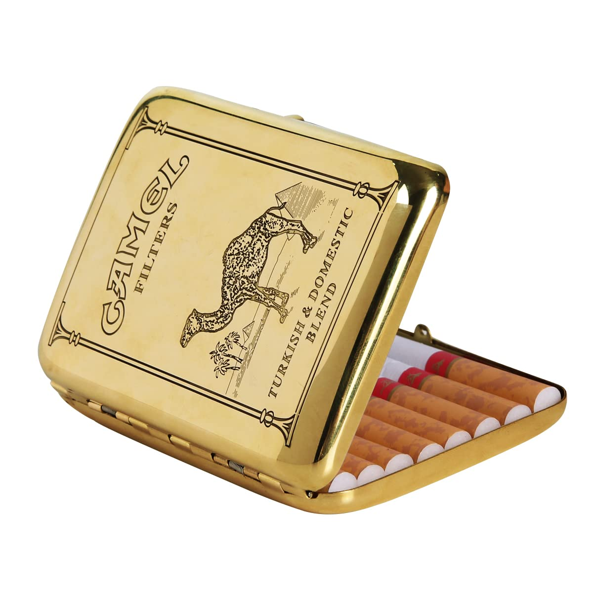 Metal Cigarette Case Hold 16 Cigarette Vintage Copper Camel Smoking Boxes gifts