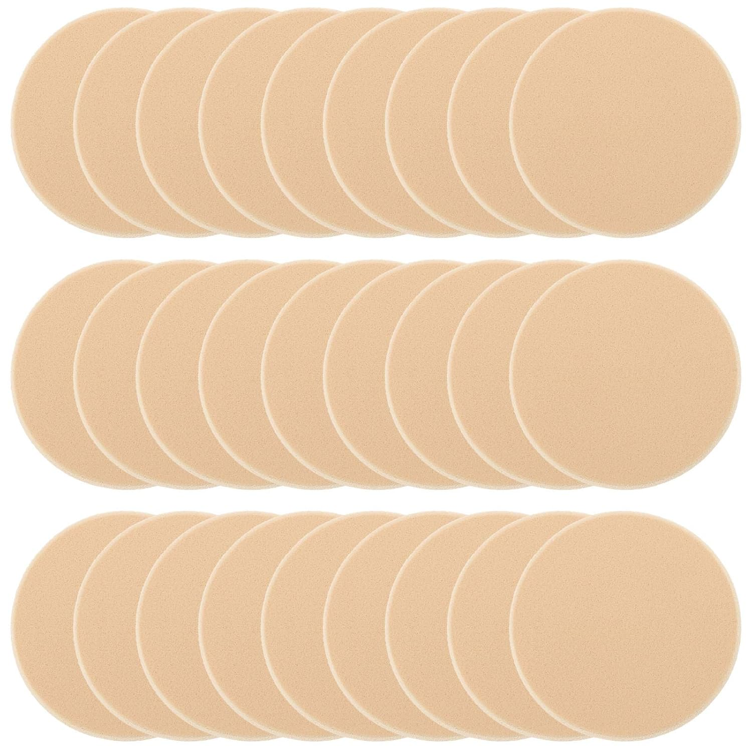 25 Pcs Women'S round Soft Makeup Beauty Eye Face Foundation Blender Facial Smooth Powder Puff Cosmetics Blush Applicators Sponges Use for Dry and Wet