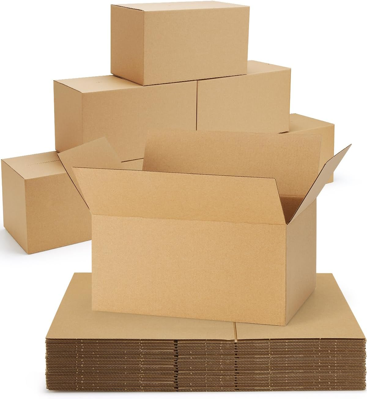 40-Pack-Small-Shipping-Boxes-10X7X5, Corrugated-Cardboard-Boxes-For-Packaging-Small-Business, Brown-Boxes-Mailers