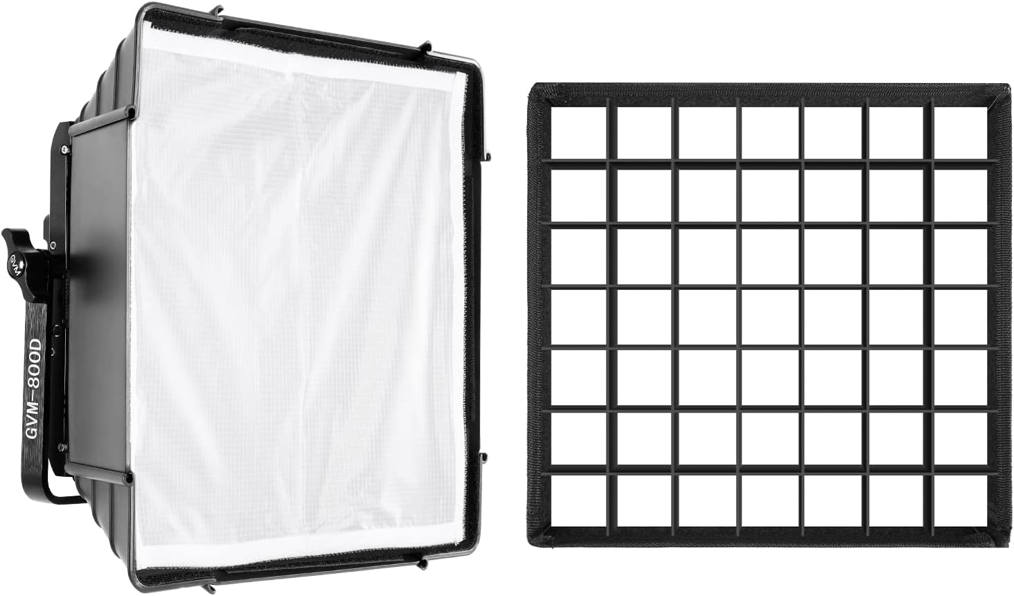 GVM LED Lighting Softbox with Grid Beehive for GVM 800D/560AS/480LS, Foldable Light Diffuser for LED Video Lighting, Photography Studio Portrait Video Shooting, 11