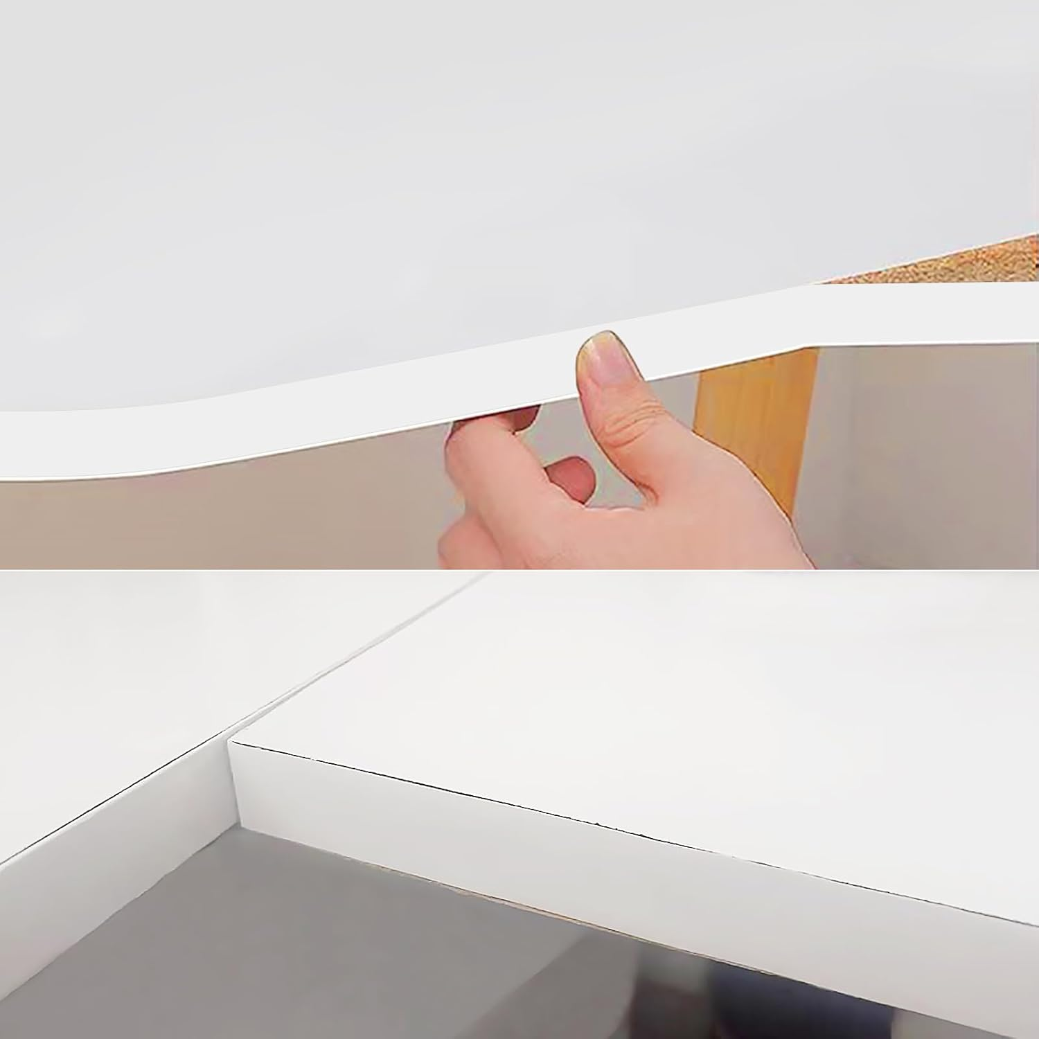 White Self-Adhesive Veneer Edging Strip,Furniture Edge Banding Trim,Kitchen W... - Picture 9 of 14