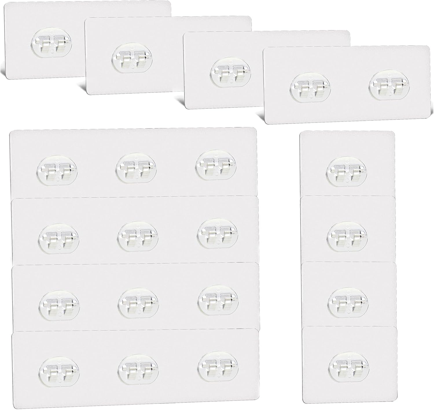 12 Pcs Shower Caddy Adhesive Hooks Replacement Storage Shelf Basket Strips Hook/No Drilling Strong Adhesive & Waterproof Hooks for Bathroom Wall Corner Shelf,Soap Holder,Organizer,Kitchen Racks