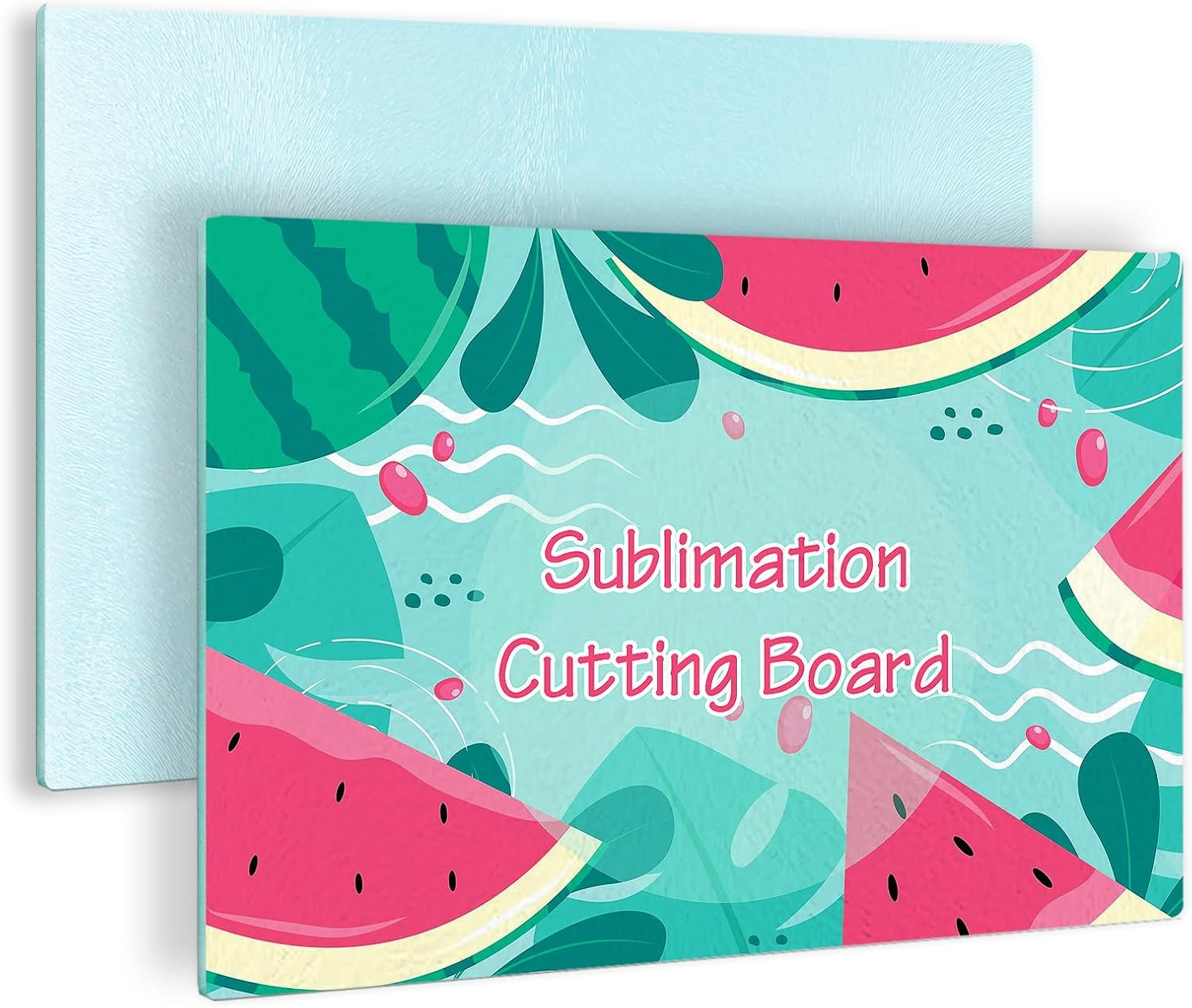 Sublimation Glass Cutting Board Blanks, Textured Tempered Glass Chopping Boards for Kitchen, anti Slip Cutting Boards Heat Resistant Glass Plate Chopping Board for Kitchen DIY Heat Press Machine