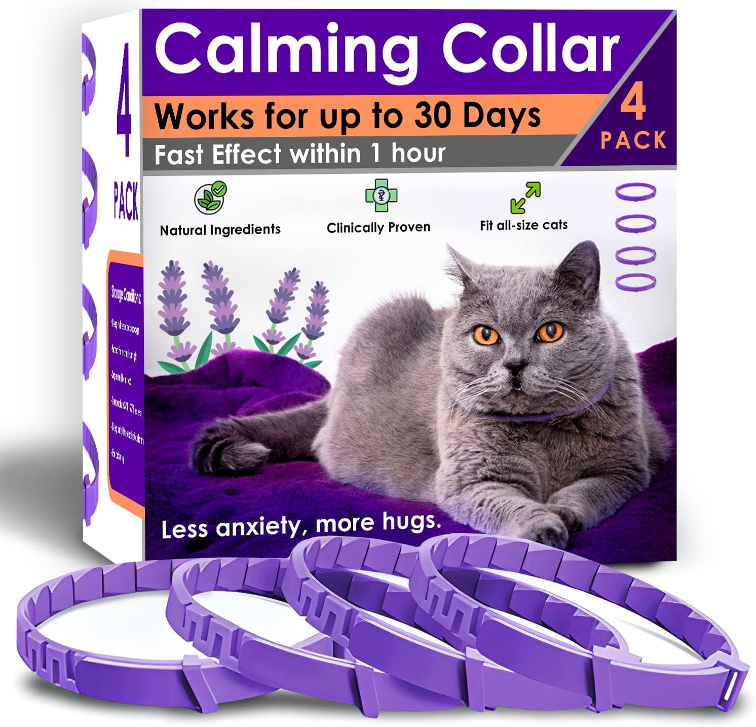 Pack Calming Collar for Cats – Pheromone Cat Calming Collar Cat