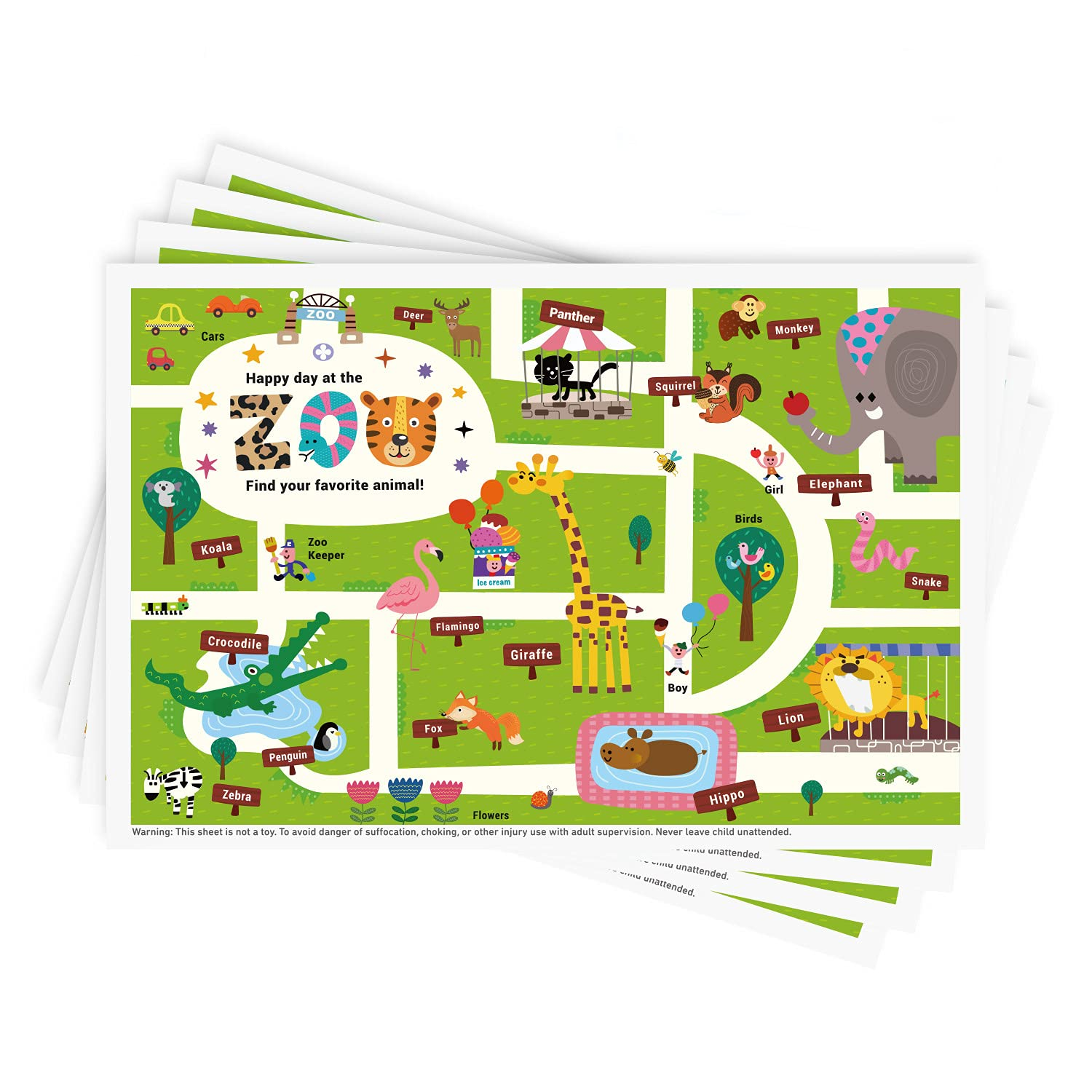 Disposable Stick-On Placemats 40 Pack for Baby & Kids & Toddler, Sticky Placemats Restaurant Table Mats 12