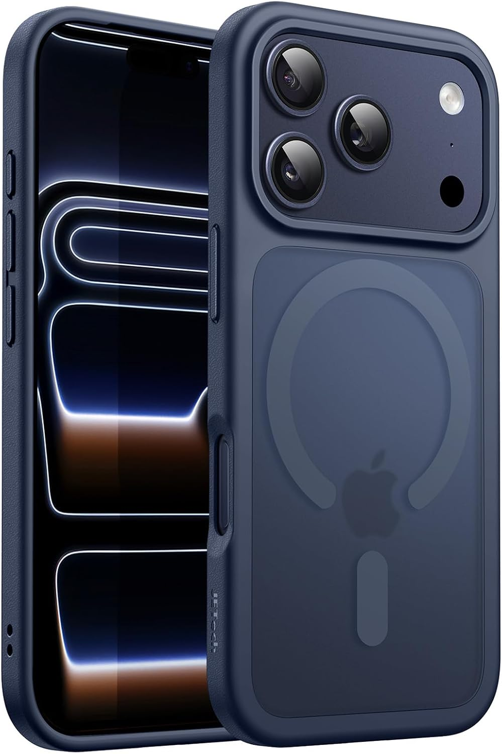 Magnetic Matte Case for Iphone 17 Pro, Dark Blue | Compatible with Magsafe, Translucent Matte Back, Slim Shockproof Protection, Minimalist Style