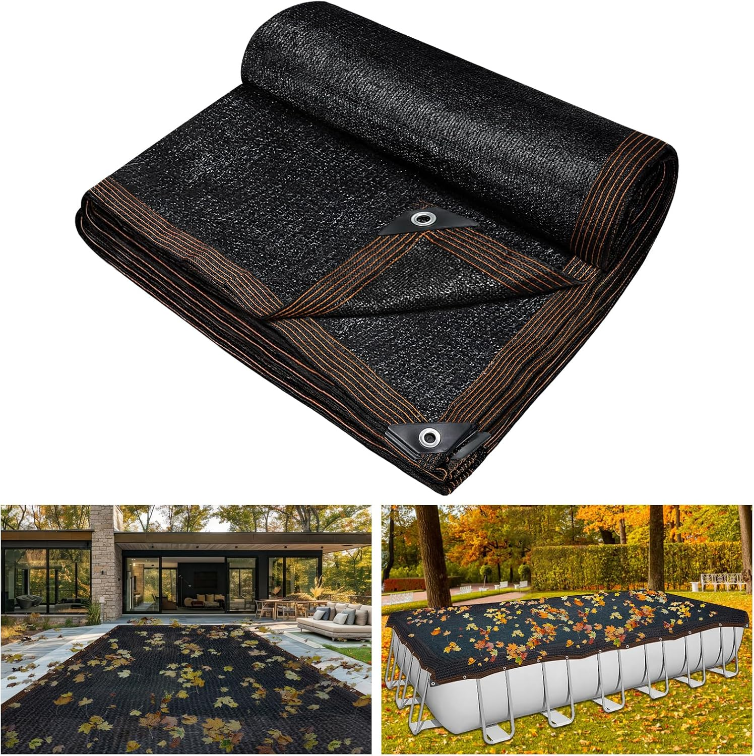 20 X 40 FT Pool Leaf Net Cover for Above-Ground & In-Ground Pools | Heavy Duty Mesh Pool Cover Blocks Leaves, Debris & Twigs, with Reinforced Grommets for Secure Installation, Water Drainage