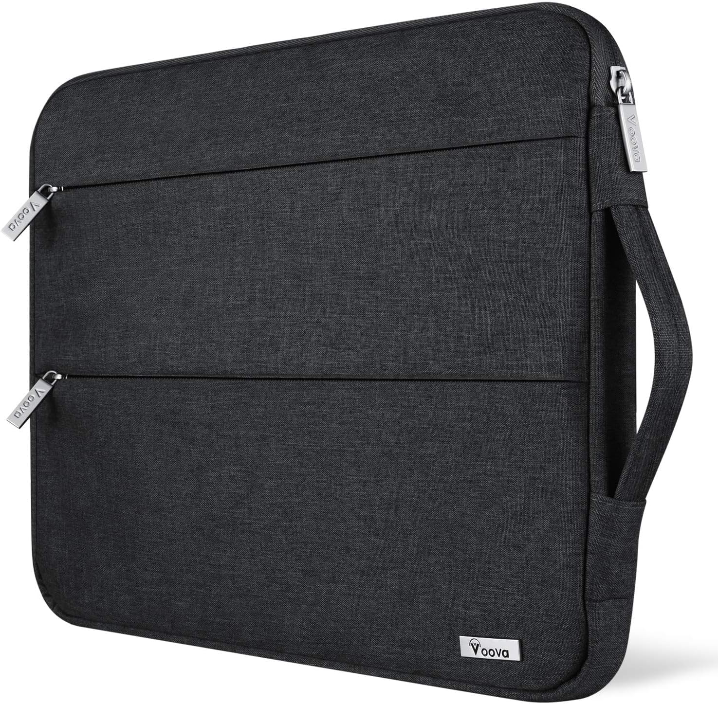 Voova Laptop Sleeve Case 13 13.3 Inch for Macbook Air 13 M1/M2/M3 2020-2024, Macbook Pro 13/14, Waterproof Slim Computer Bag Cover with Handle and Accessory Pocket, Black
