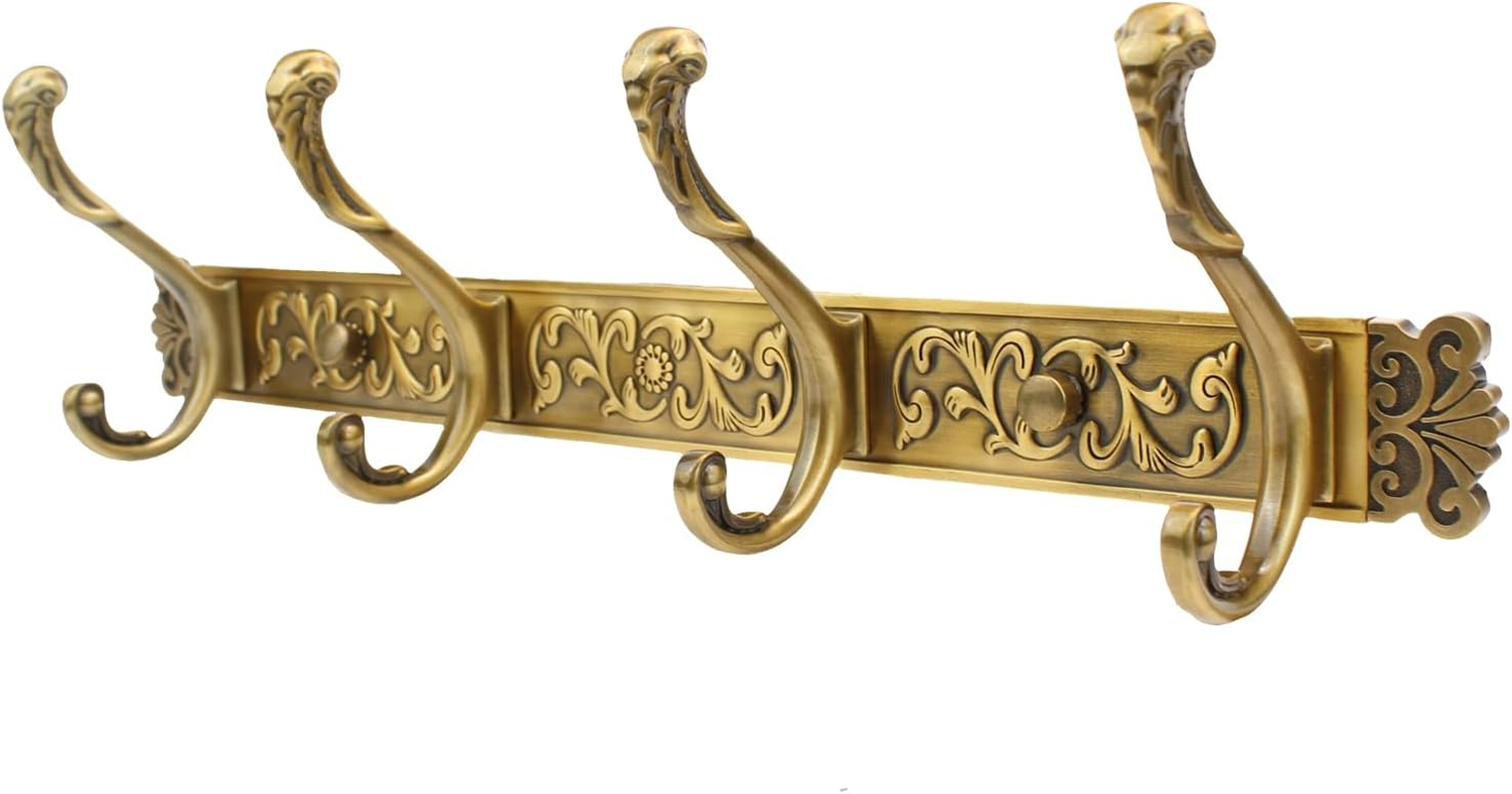 Vintage Wall Mount Coat Rack Hooks - Antique Towel Racks for Bathroom Entryway