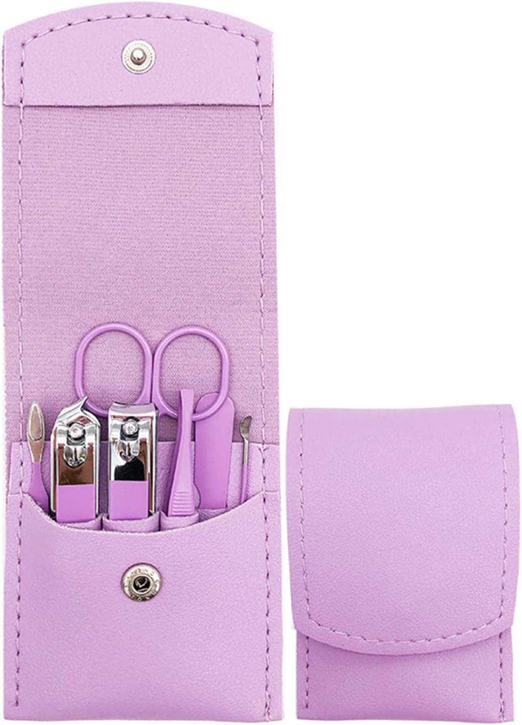 Nail Clipper Set, 7PCS Manicure Set Fingernail Clippers Kit Fashion Color Pur... - Picture 2 of 13