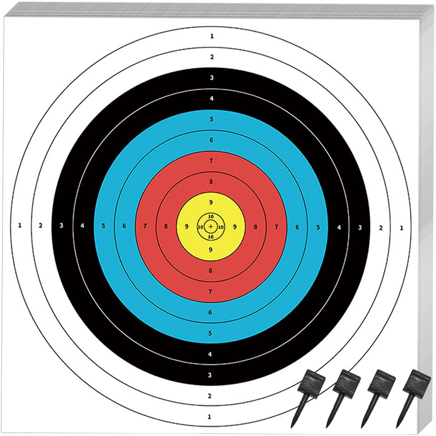 30 Pcs Standard Archery Targets Paper, 16 Inch 10 Rings Bow Arrow Targets for Hunting & Archery, Target Practice Accessories