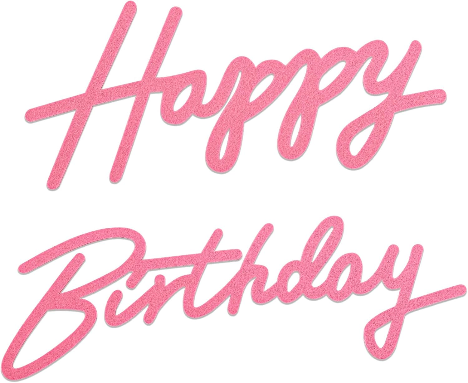 Pink Felt Happy Birthday Sign for Balloon Arch and Photo Backdrop Decoration
