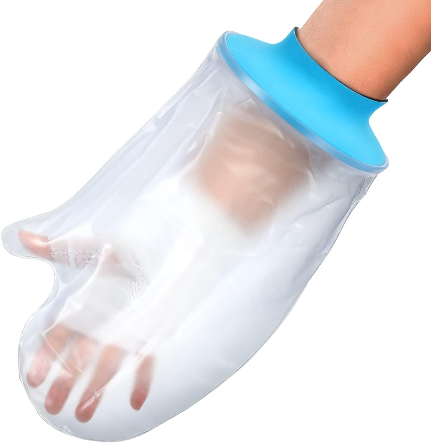 Waterproof Hand Cast Covers for Shower Adult Bath Watertight Wrist Wound Protector Resuable Bandage Sleeve Bags for Broken Hand, Wrist, Fingers, After Surgery Burns