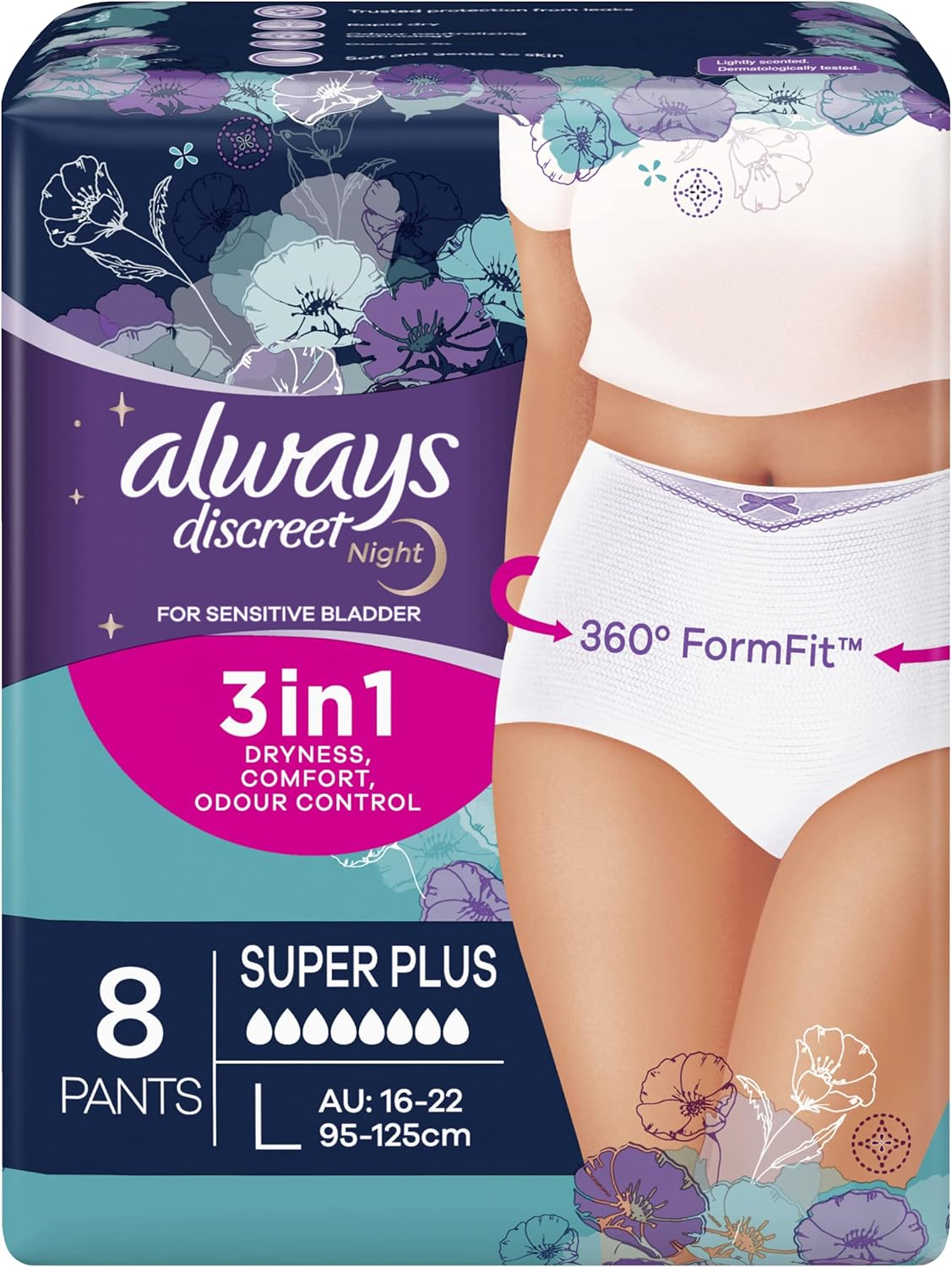 Always Discreet Incontinence Underware, Super Plus Medium, 9 Pack - Picture 4 of 4