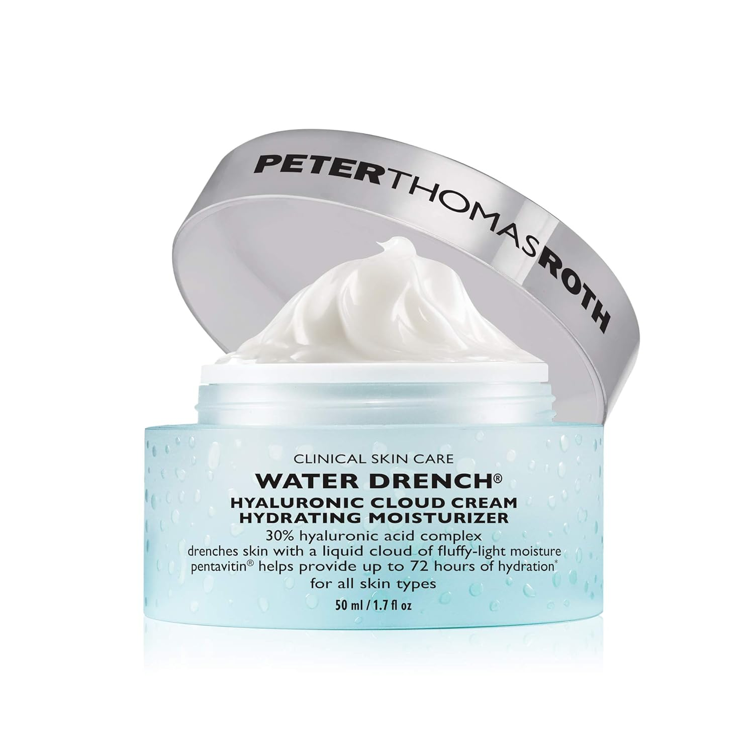 Peter Thomas Roth | Water Drench® Hyaluronic Cloud Cream | Hydrating Moisturizer for Face, up to 72 Hours of Hydration for More Youthful-Looking Skin, Fragrance Free