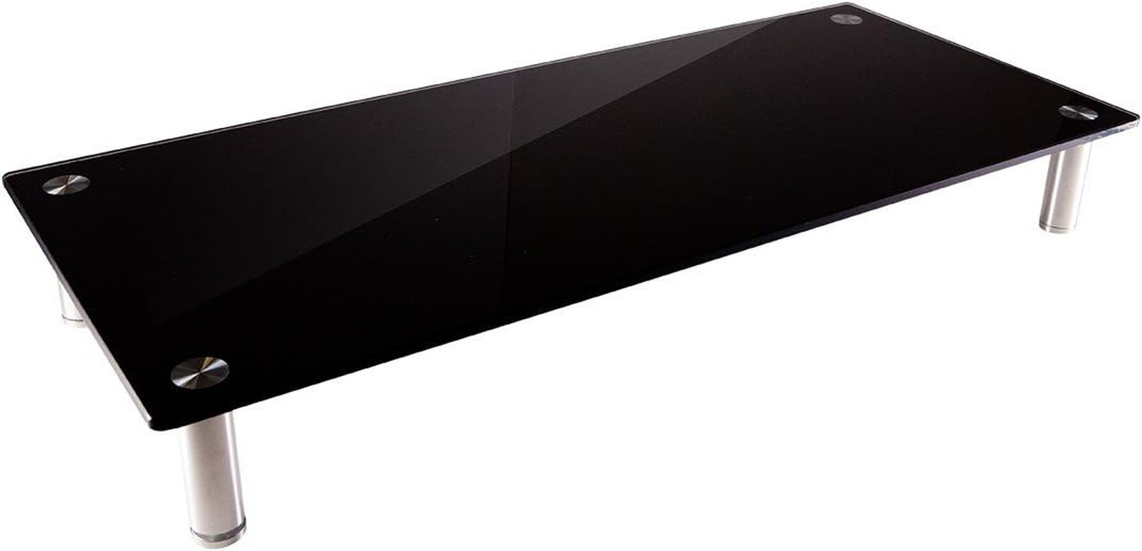 Medium Multimedia Desktop Stand, Black Glass (27.6