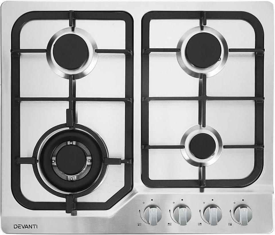 Devanti Gas Cooktop, 90cm 5 Burner Portable Stove Electric Cooktops Wok Burne... - Picture 12 of 18
