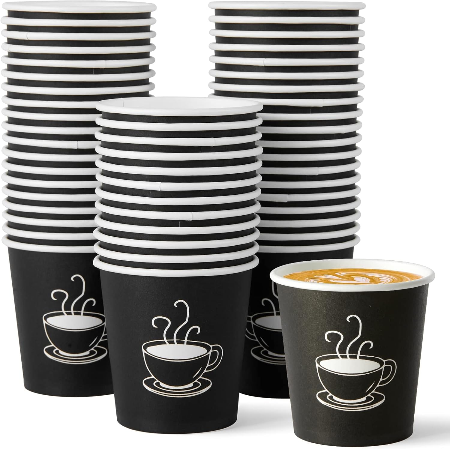 600 Pack 4 Oz Paper Cups, Small Disposable Coffee Cups, Paper Espresso Cups, Hot/Cold Drinking Cups for Party, Picnic, Travel and Events